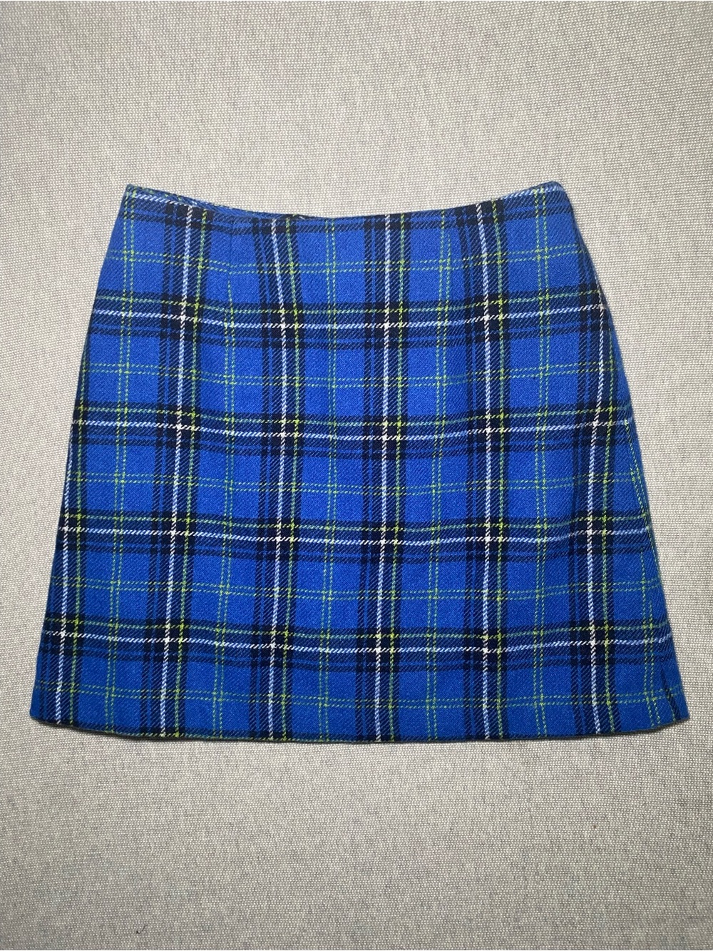 Vintage Compagnie Internationale EXPRESS Blue Plaid Tartan Skirt 5/6